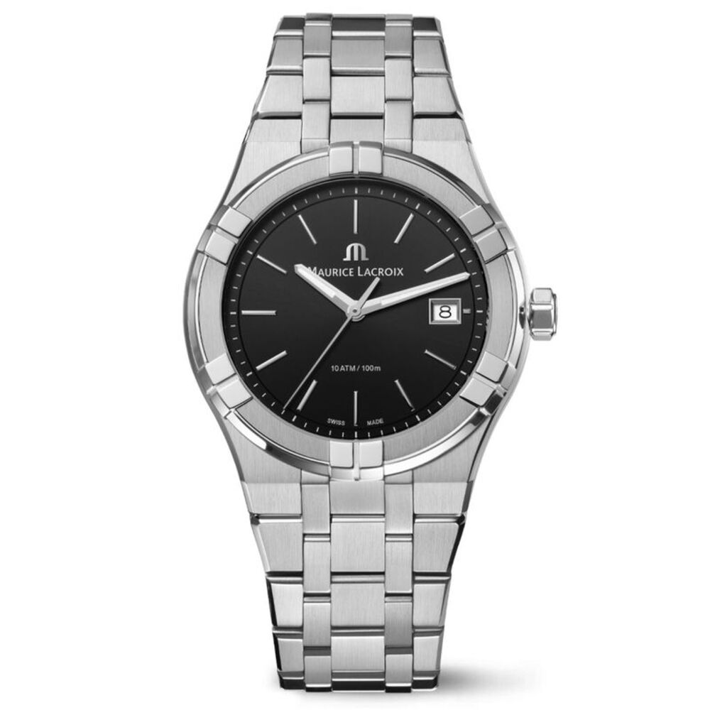 Maurice Lacroix Men's Aikon Black Dial Watch - AI1108-SS002-330